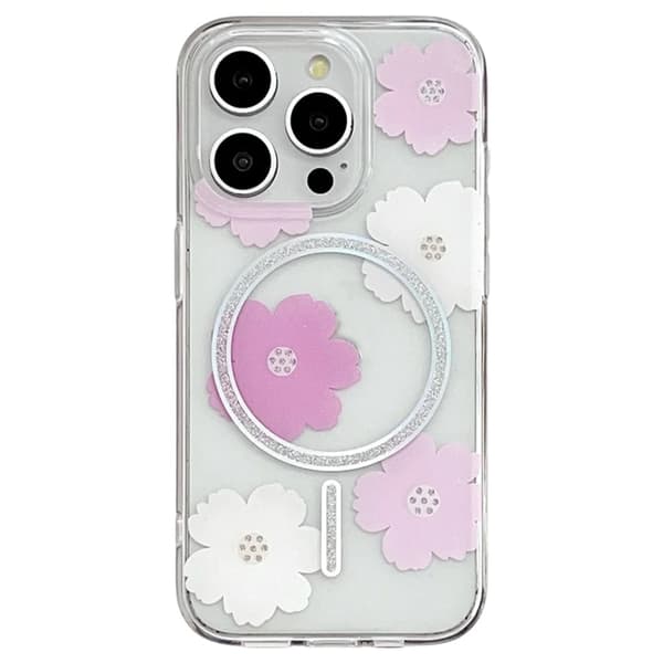 Mobilskal till iPhone 16 Pro Max MagSafe Laser Floral Rosa