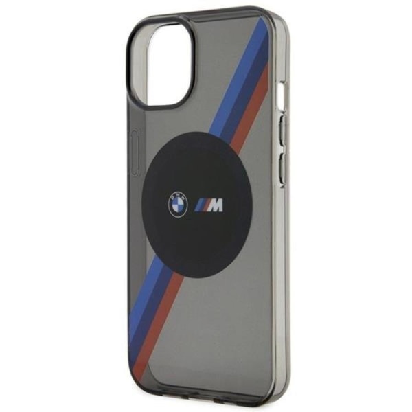 BMW iPhone 14 mobiltaske Magsafe Tricolor Stripes - Grå