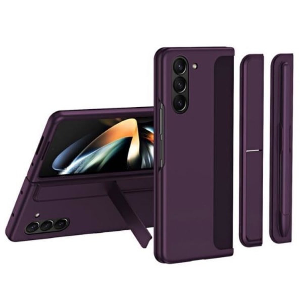 Galaxy Z Fold 5 Mobilskal Rubberized Kickstand - Plum