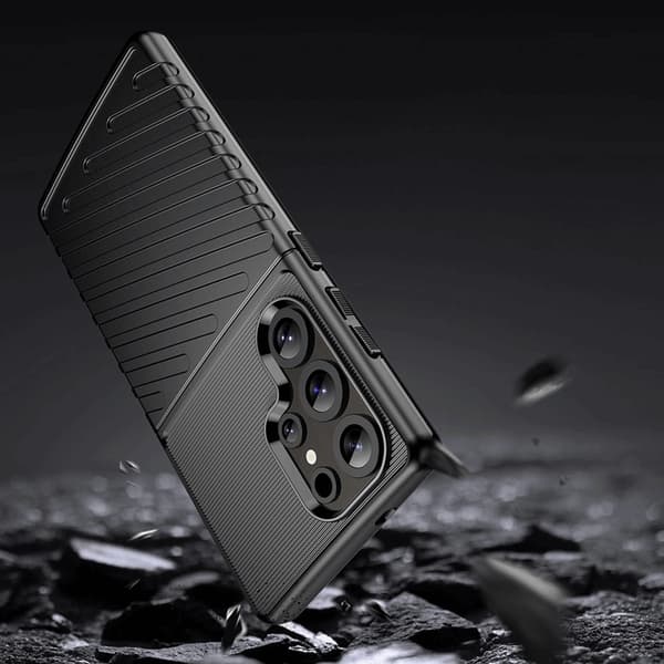 Mobilskal till Galaxy S25 Ultra Thunder Armored - Svart Black
