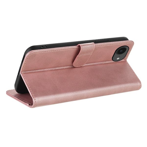 AZNS iPhone 16e Plånboksfodral Konstläder - Roséguld