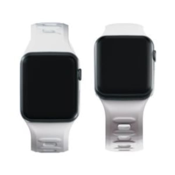 3mk Apple Watch (42/44/45/49mm) Armband Silikon - Vit Vit