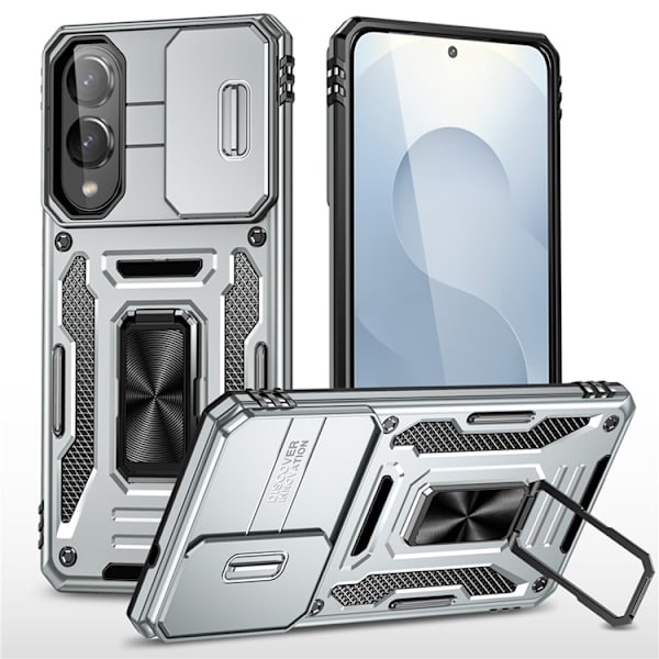 Mobilskal till Galaxy S25 Edge Kickstand Slide - Grå Grå