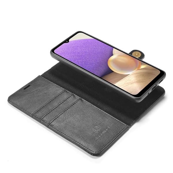 DG.MING Samsung Galaxy A32 5G Plånboksfodral Äkta läder - Svart