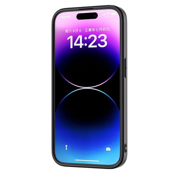 ABEEL Äkta Lädere Mobilskal för iPhone 15 Pro Blå