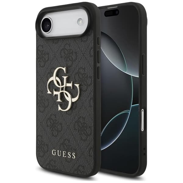 Guess Telefontaske til iPhone Air 4G Stort Logo - Sort Svart