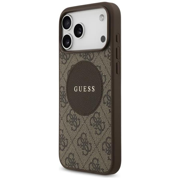 Guess telefontaske til iPhone 17 Pro Max MagSafe 4G Circle Classic Logo - Brun Brun