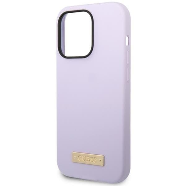 Guess iPhone 14 Pro Mobilskal Magsafe Logo Plate - Lilla Lila
