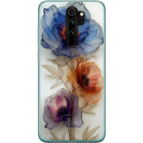 Mobilcover til Xiaomi Redmi Note 8 Pro med silkeblomster
