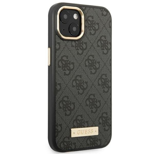 GUESS iPhone 14 Plus -puhelinkotelo MagSafe 4G Logo Plate - Musta Black