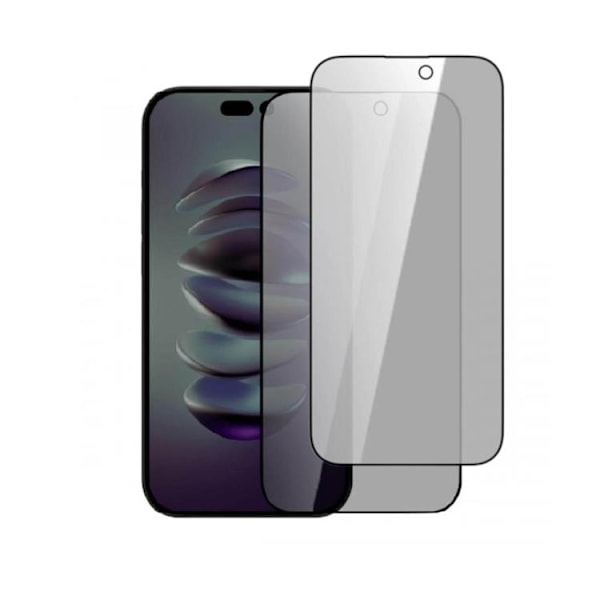 [2-PACK] Privacy Härdat Glas Skärmskydd iPhone 14 Pro Max Svart