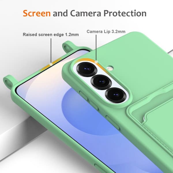 Mobilskal för Samsung Galaxy S26 Plus Silikon Kortfack - Grön