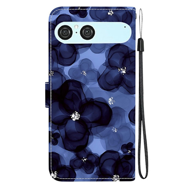 Sony Xperia 10 VII Konstläder Plånboksfodral Pattern Printing - Bläckblå Blå