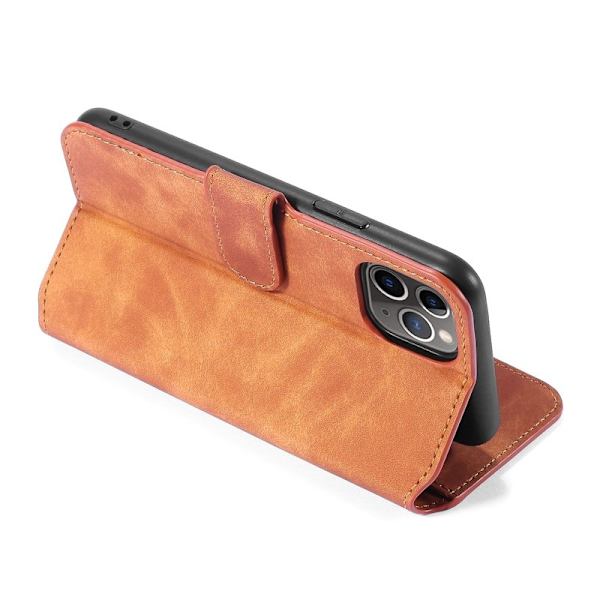 DG.MING Retro Konstläder Plånboksfodral iPhone 11 Pro Max Brun