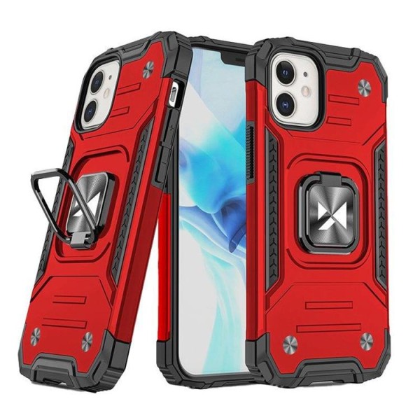 Wozinsky iPhone 14 Mobile Case Ring Holder Armor - punainen