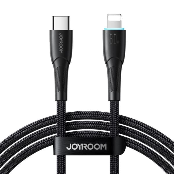 Joyroom Starry USB-C - Lightning 30W -kaapeli 1m - Musta Black