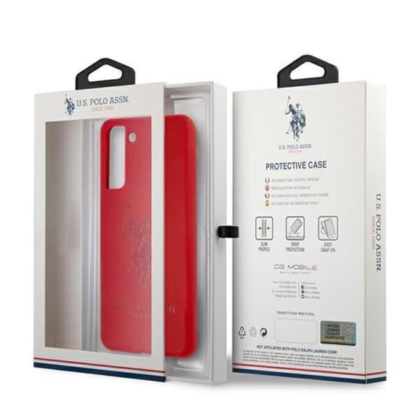 US Polo Silicone On Tone Taske til Galaxy S21 Plus - Rød Red
