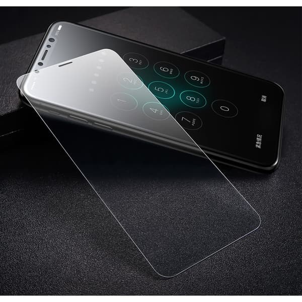 Baseus hærdet glas skærmbeskytter til iPhone XS MAX (for+bagside) Transparent