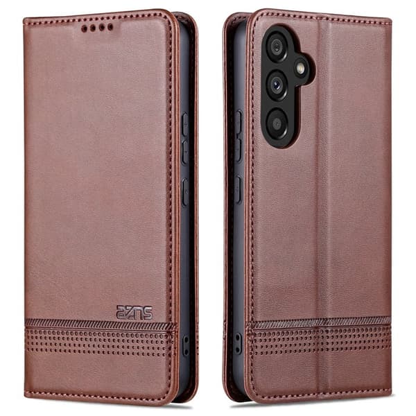 AZNS Samsung Galaxy A35 5G Plånboksfodral Konstläder - Brun