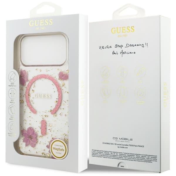 Guess Mobilskal För iPhone 18 Pro Max/17 Pro Max Magsafe Resin Flowers