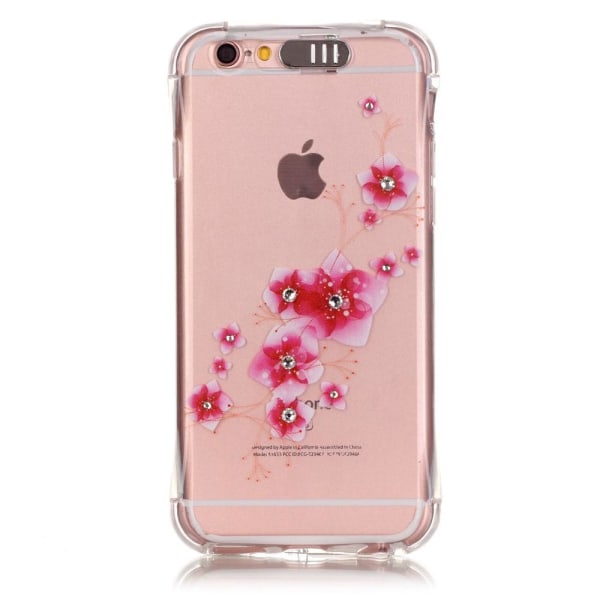 Blinkande Flexiskal till Apple iPhone 6(S) Plus - Rosa Blommor Rosa