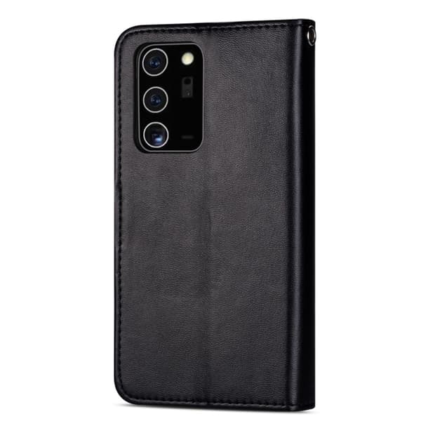 Leather Fodral Till Samsung Galaxy Note 20 Ultra - Svart Black