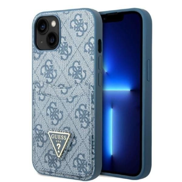 Guess iPhone 13 mini Skal Korthållare Triangle Logo - Blå Blå