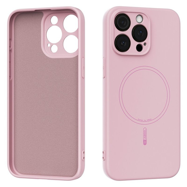 ABEEL Mobilskal till iPhone 14 Pro Max MagSafe Liquid Silicone Rosa