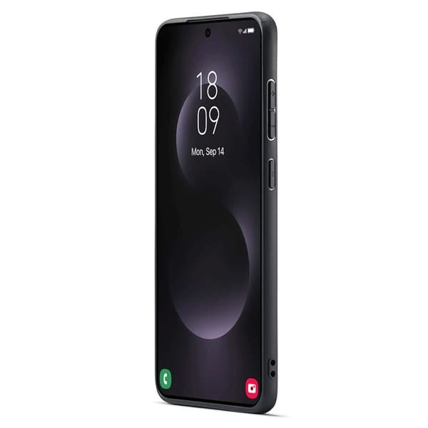 DG.MING Mobilskal till Samsung Galaxy S25 Edge PU Läder Röd