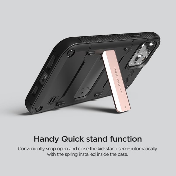 VRS DESIGN Damda QuickStand iPhone 12 Pro Max -kotelo - musta pronssi Black