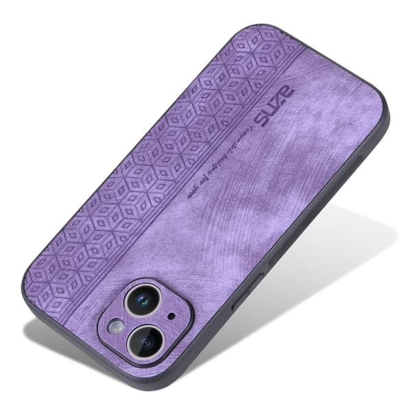 AZNS Mobilskal till iPhone 15 Plus Anti-Scratch PU Läder - Lila