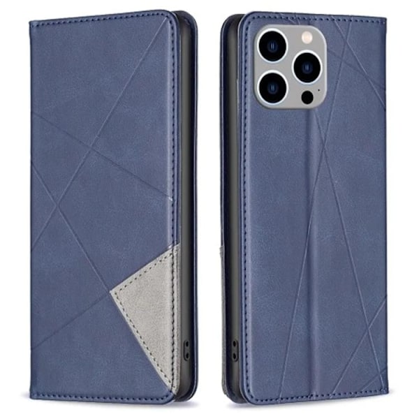 iPhone 15 Pro Max Plånboksfodral - Blå Svart
