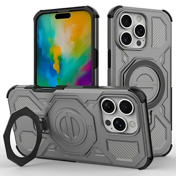 Mobilskal till iPhone 16 Pro Max Plast Shockproof - Grå