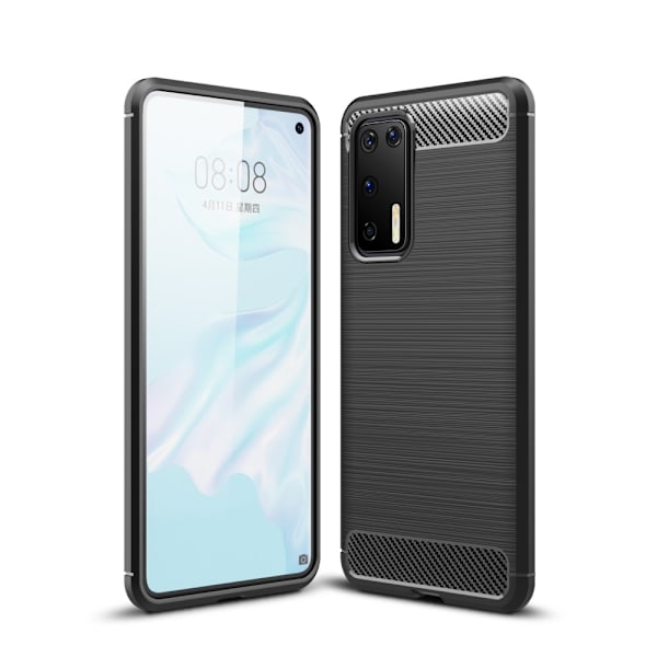 Carbon Fiber mobilskal till Huawei P40 - Svart Svart