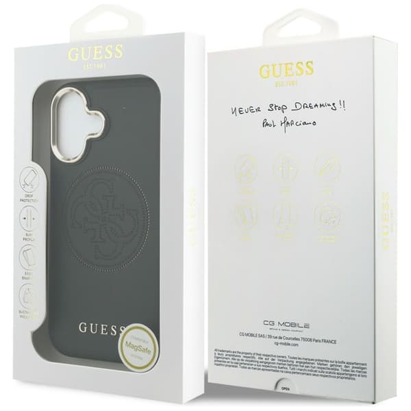 Guess Mobilskal För iPhone 17 MagSafe Perforated 4G - Svart