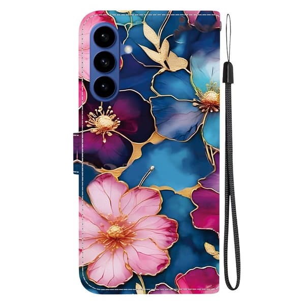Plånboksfodral för Samsung Galaxy S26 Plus Mönstertryck Konstläder - Blomma