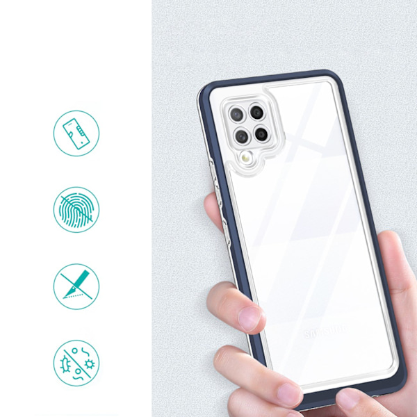 Galaxy A42 5G Skal Clear 3in1 - Blå