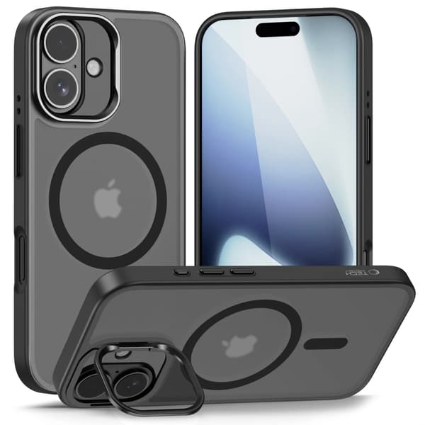Tech-Protect Telefontaske til iPhone 17 Magsafe Kickstand - Mat Sort Svart