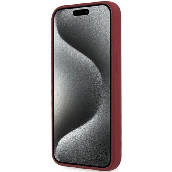 BMW iPhone 15 Pro Cover Magsafe Silikon Big Logo - Rød Röd