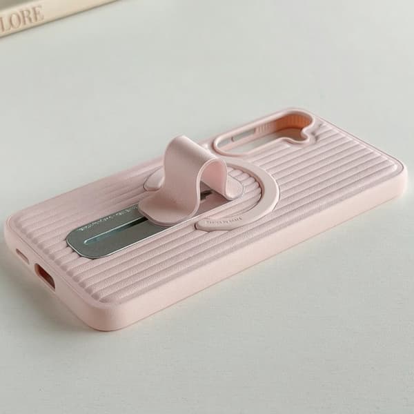 Mobilskal för Samsung Galaxy S26 Magnetiskt Kickstand PU + PC - Svart