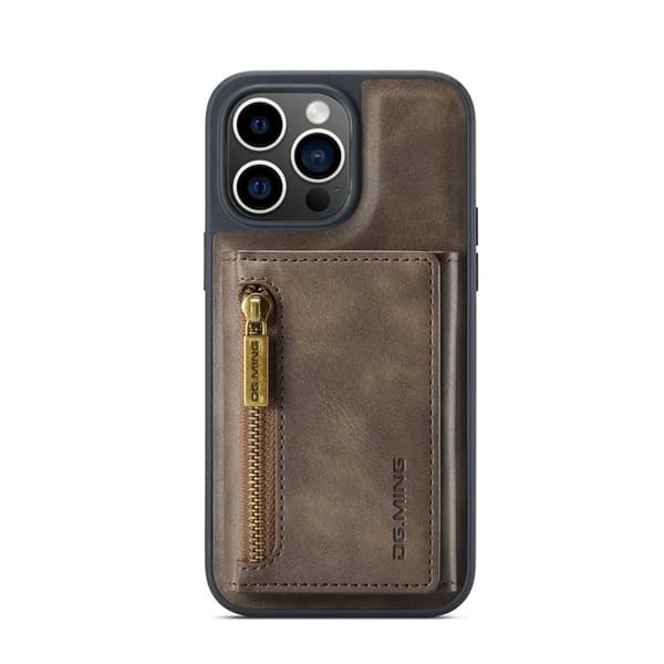 DG.MING M5 Series Mobilskal till iPhone 16 Pro Max Magnetiskt Konstläder Brun