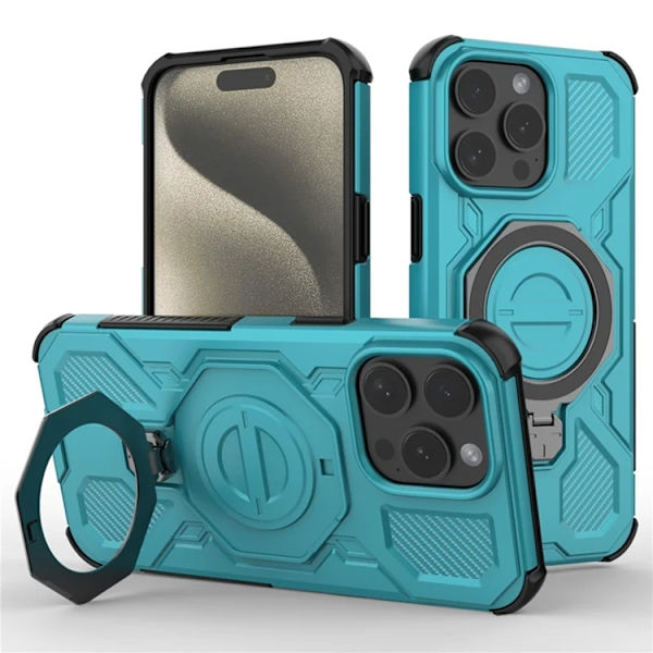 Mobilskal till iPhone 15 Pro Max Plast Shockproof - Blå Blå