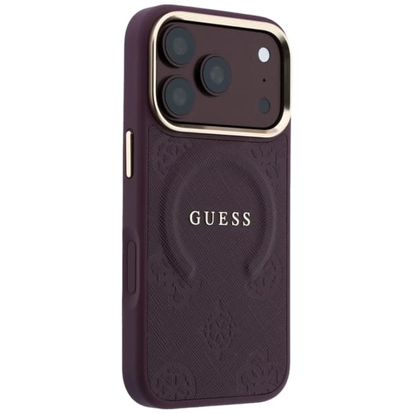 Guess Mobilskal För iPhone 18 Pro/17 Pro Magsafe Saffiano Peony & Ring