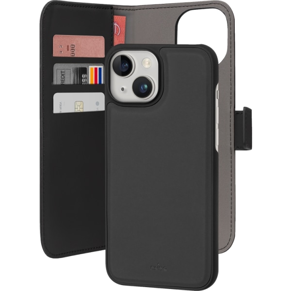 Puro iPhone 15 Plånboksfodral Detachable - Svart