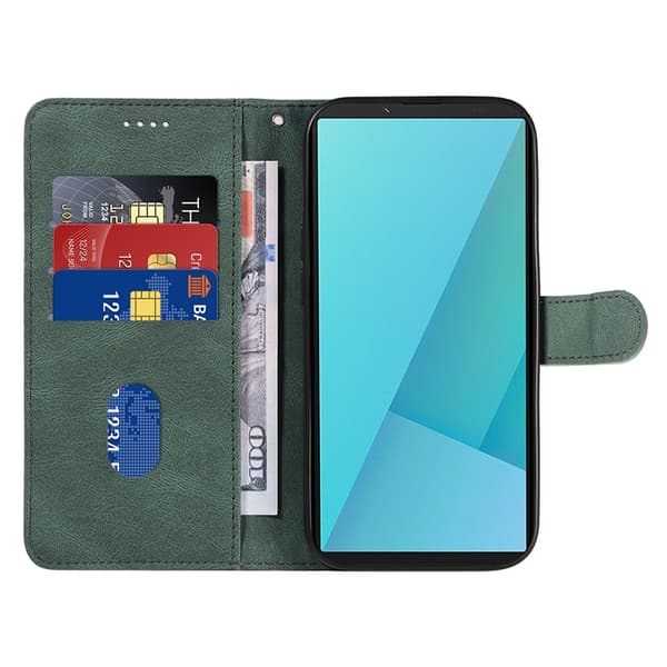 Sony Xperia 10 VII Plånboksfodral Curved Line Konstläder - Grön Grön