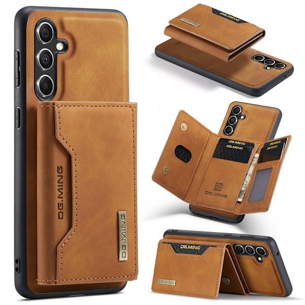 DG.MING Samsung Galaxy A55 5G Konstläder Plånboksfodral Brun