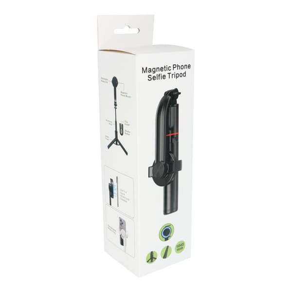 Selfiestick med stativ MagSafe och fjärrkontroll Bluetooth - Vit Vit