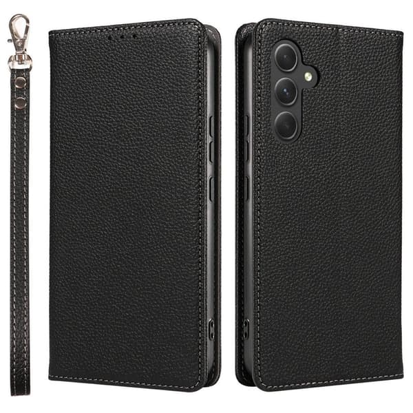 Plånboksfodral för Samsung Galaxy S26 Magnetiskt Konstläder - Svart