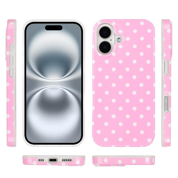 Mobilskal till iPhone 17 Dot Design Imd Tpu - Rosa Rosa