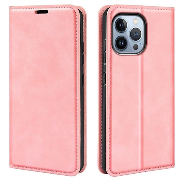 Folio iPhone 14 Pro Max Plånboksfodral  - Rosa Rosa